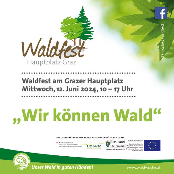 Werbesujet für das Waldfest in Graz